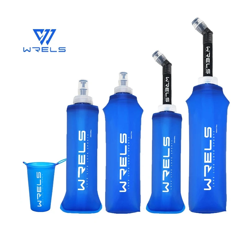 Folding Water Bottle TPU Bpa-Free Collapsible Soft Flask Outdoor Sport Hiking Camping Running Portable Soft Water Bottle