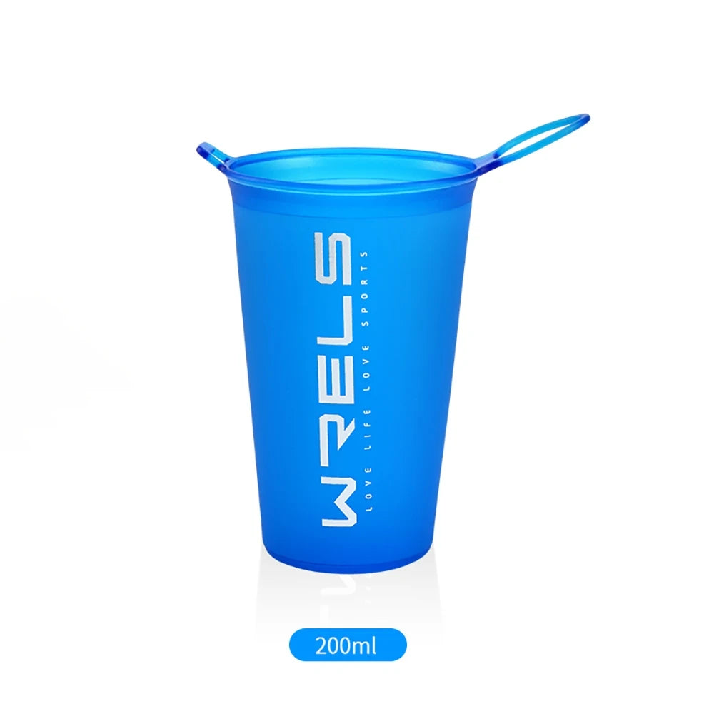 Folding Water Bottle TPU Bpa-Free Collapsible Soft Flask Outdoor Sport Hiking Camping Running Portable Soft Water Bottle