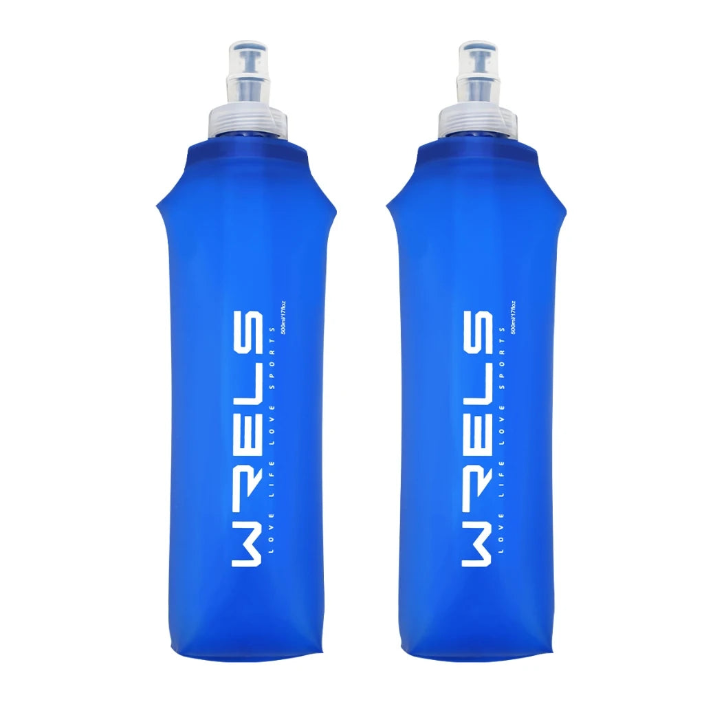 Folding Water Bottle TPU Bpa-Free Collapsible Soft Flask Outdoor Sport Hiking Camping Running Portable Soft Water Bottle